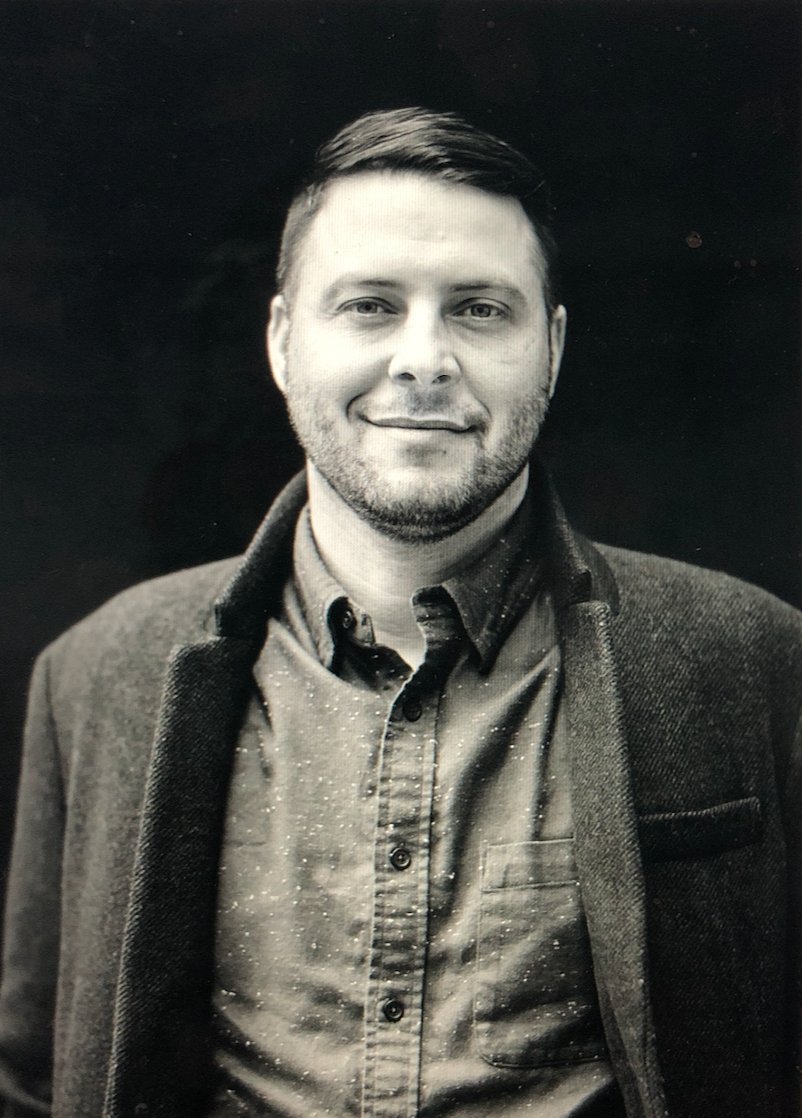 Black and white portrait of Daniel Greenwood